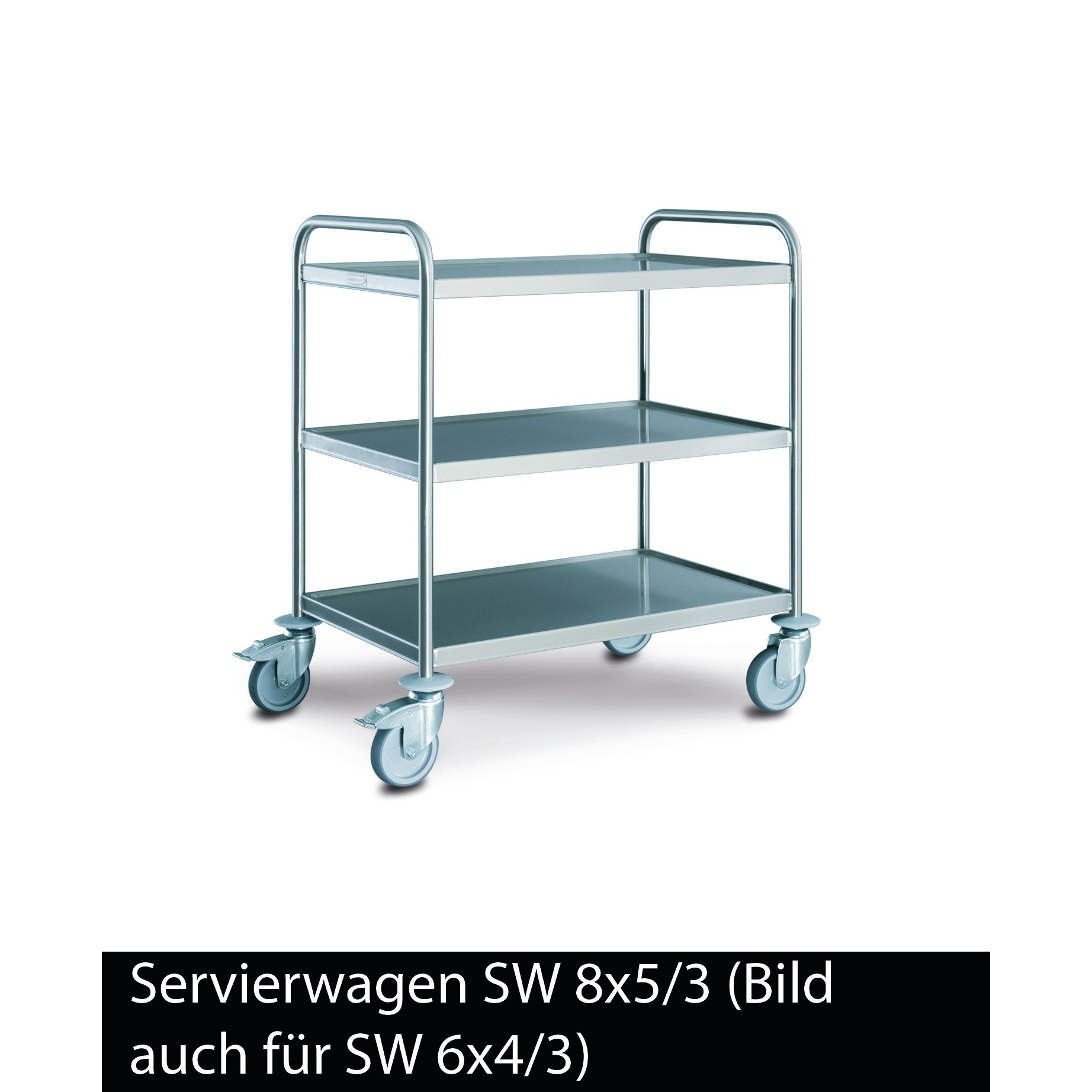 Servierwagen, 3 Böden, 800x500 mm